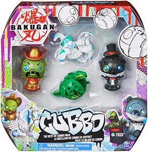 Bakugan, The Best of Cubbo Pack (Includes Magician and Cowboy Cubbo, Pegatrix, and Trox) Geogan Rising Collectible, Toys for Kids Boys Ages 6 and Up