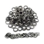 Mcoser 50 Sets Grommet Kit,Black Grommets Eyelets Kit,20MM Metal Eyelets Grommets with Washers for Tarpaulin Fabric Curtains Leather Clothing Shoes Belt