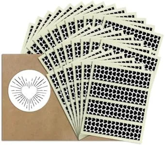 2” x .5” Rectangle Unique Heart Pattern Match Striker Stickers – 100 pieces | Charcoal Match Strike Paper with Adhesive Pre-Cut in Rectangles for Easy Match Lighting | Also Available in Stripes, Dots,