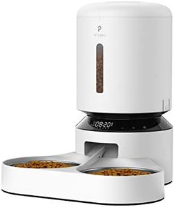 PETLIBRO Automatic Cat Feeder, Pet Food Dispenser Triple Preservation with Stainless Steel Bowl & Twist Lock Lid, Up to 50 Portions 6 Meals Per Day, Granary for Small/Medium Pets (2/5L, White)
