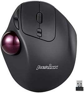 Perixx PERIMICE-717 Trackball Mouse, Wireless Ergonomic Trackball Mouse, 7 Button Design, 5 Programmable Buttons, 2 DPI Level