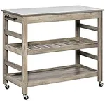 HOMCOM Rolling Kitchen Cart with St