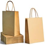 Jobary 24 Pcs Brown Paper Bags with Handles 23 * 8 * 17, Gift Bags,Party Bags, Perfect Solution for Baby Shower, Birthday Parties, Gifts, Restaurant takeouts, Shopping, Retail（Thicken 140gsm）