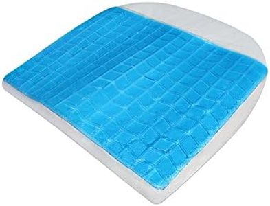Supply24 Gelschaum Keilkissen mit Geleinlage 41x38x8 cm Sitzkissen ergonomische Autositzkissen Stuhlkissen Sitzkeilkissen Rollstuhl Bürostuhl Rückenschmerzen (Memory-Schaum mit Geleinlage, 1)