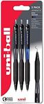 uni-ball Jetstream 101 Retractable Ballpoint Gel Pens. 0.7mm Tip. Back To School Stationery, Smooth Writing and Colouring. Water Resistant Uni Super Ink Dries Instantly. 3 Multipack Black, Blue