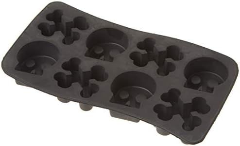 Southern Homewares Skull and Crossbones Ice Cube Tray, Black, One Pack