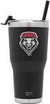 Simple Modern Officially Licensed Collegiate New Mexico Lobos Tumbler with Straw and Flip Lid | Insulated Stainless Steel 30oz Thermos | Cruiser Collection | University of New Mexico