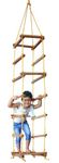 HOMECUTE Rope Ladder For Kids For Physical Activity, Outdoor-Indoor Swing Set Accessories, Wooden Children Climbing Swing Kids Sports Toys For 3 To 10 Years., 38 centimeters