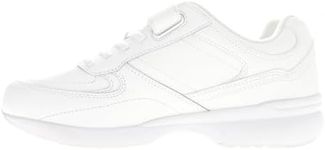 Propet Womens LifeWalker Flex Walking Sneakers Shoes - Black, White, 8.5 X-Wide