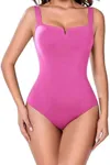 Avidlove Womens Bodysuit Sexy Tank Bodysuits Sexy One Piece Body Suit Sleeveless Body Suits, Pink, XXL