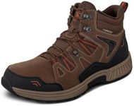 Orthofeet Men's Orthopedic Brown Leather Ridgewood Waterproof Boots, Size 12