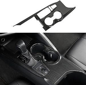XITER 1Pcs ABS Carbon Fiber Black Gear Shift Knob Console Panel Trims Cover Cup Holder Decor Sticker for Toyota Camry LE SE TRD SE 2018 2019 2020 2021 2022 2023 2024-Without Seat Heater Switch