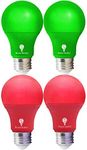 4 Pack LED Red and Green Light Bulb