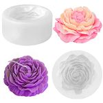 3D Large Peony Honeycomb Candle Moulds Flower Rose Silicone Mold Soy Wax Beeswax Aromatherapy Soap Making Chocolate Baking Molds for Birthday Valentine's Day Wedding Party Decor Home Decoration