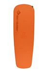 Sea to Summit - UltraLight Self Inflating Sleeping Mat Large - Simple & Sturdy - Delta Core-V Technology - Pillow Lock System - 2.5 Season - For Ultralight Backpacking - Orange - 720g