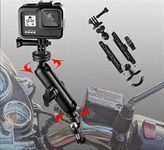 LAZORA 360°Motorcycle Camera Mount For Gopro Bike Holder Handlebar Mount Bracket 1/4 Metal Stand Gopro Hero10/9/8/7/6/5/4/3+ Action Cameras Accessory(Fits Bicycle Utv Motorcycle Handlebar Holder)