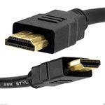 REALMAX® 1m 2m 3m 4m 5m 10m HDMI Cable High Speed Gold Premium Quality supports all 4K HD ready devices and gadgets (2m, Black)