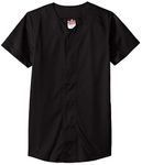 Alleson Athletic Teen-Boys Youth Baseball Jersey, Black, Medium