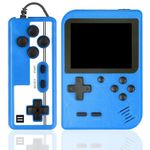 Handheld Game Consoles - Retro Video Game Console 500 Classical Games Support Connecting TV Two Players (Blue)