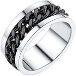 Spinning Rings For Women Boys Men Size 7 Anxiety Stress Rings Fidget Spinner Ring