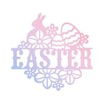 GLOBLELAND Easter Rabbit Cutting Dies Bunny Metal Stencil Template for DIY Scrapbooking Embossing Photo Album Decorative Paper Card, Matte Platinum