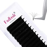 Lash Extension 0.05 C Curl Volume Lashes Extension Faux Mink Easy Fan Volume Lashes 3D-10D Self Fanning Eyelash Extensions 8-20mm Supply (0.05-C, 12mm)