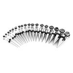 Leinggg 36-Piece Stainless Steel Ear Stretching Kit for Ear Stretching Cones and Tunnels (Silver)