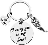 Loss of Dad Keychain I Carry You in