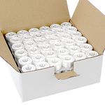 144 CleverDelights White Prewound Bobbins - 60wt - Size A Class 15 Bobbins - For Brother Embroidery Machines - 7/16" x 13/16" - SA156 Replacement