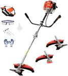 Weed Eater Gas Powered, 52cc 2-Stroke Gas String Trimmer, 2 in 1 Gas Weed Trimmer Multi-Functional Trimming Tool for Lawn Garden Care Trimming