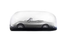 IN THE GARAGE Inflatable Car Shield, Black - Inflatable Car Cover Indoor, Bubble Car Cover - Indoor Car Bubble, Inflatable Garage - Car Capsule - Car Cocoon, Car Bubble Storage - 10' / 3.1m