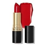 REVLON Lipstick, Super Lustrous Lipstick, Creamy Formula For Soft, Fuller-Looking Lips, Moisturized Feel, 775 Super Red, 0.15 oz