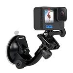 Sametop Suction Cup Mount Compatible with GoPro Hero 12, 11, 10, 9, 8, 7, 6, 5, 4, Session, 3+, 3, 2, 1, Hero(2018), Fusion, Max, DJI Osmo Action Cameras; Perfect for Car Windshield and Window