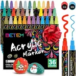 Betem 36 Colors Dual Tip Acrylic Pa