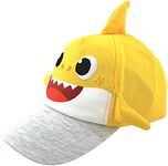 Nickelodeon Boys Toddler Hat Ages 2-4, Baby Shark Kids Baseball Cap 3D Design Fin, Yellow, Age