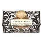 Michel Design Works Triple-milled and Handmade Large Bath Soap Bar, Honey Almond Scent and Design with Shea Butter, Long Lasting 8.7oz Bar