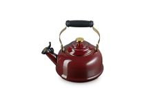 Le Creuset Enamel On Steel Whistling Tea Kettle with Gold Knob and Brackets, 1.7 qt., Rhone'