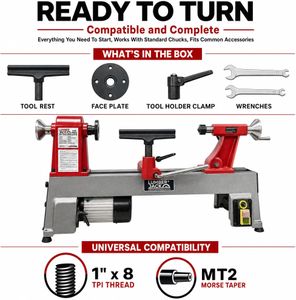LUMBER JACK Mini Wood Lathe – Compact Benchtop Turning Tool