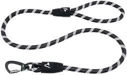 4ft/5ft Reflective Rope Dog Leash with Soft Rubber Handle - Perfect for Medium and Large Sized Dogs