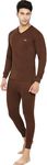 Lux Cottswool Men's Cotton Thermal Set (Brown, S- 80CM)