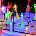 LIGHTSKART 50LED 7.5M Waterdrop String Lights for Home Diwali Christmas Tree Ganpati Festival Indoor Decoration Lights (Multicolor)