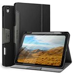 Antbox Case for iPad Air 11'' 2024/ iPad Air 5/4 Case 10.9" Sleep/Wake Function iPad Air 5th/4th Generation Case with Pencil Holder Smart Cover for iPad Air 11/10.9 Inch (Black)