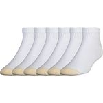 GOLDTOE Men's 656P Cotton Ankle Athletic Socks, Multipairs, White (6-pairs), X-Large