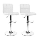 White Leather Bar Chairs