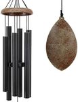 ASTARIN Wind Chimes for garden, Wind Chimes Outdoor, Memorial Wind Chimes as Sympathy Gift, Outdoor Decorations for Your Garden, Patio (Metal Wind Chime-Black)