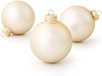 Darice 30038104 Christmas Bulbs: Matte Champagne, 67mm, 8 Pieces