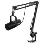 FDUCE SL40+ Dynamic Podcast Microphone,USB/XLR Microphone kit for podcasting,Gaming&Streaming,Boom Arm Stand Dynamic Mic,Built-in Headphone Output,Mute Button,gain Button