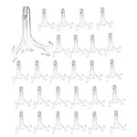 Artliving 6" Clear Plastic Easels or Stand/Plate Holders to Display Pictures or Other Items at Weddings, Home Decoration, Birthdays, Tables (24 Pack)