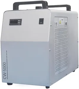 Garvee Industrial Water Chiller, CW-5000 Industrial Thermolysis Type Water Chiller, 7L Capacity 2.6gpm Water Cooling System for 40W-100W CO2 Laser Engraving & Cutting Machines, 3868 BTU/Hour, Sliver