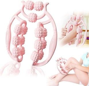 Massage Roller Relaxing Roller 15 Wheels, 2025New Circular Leg Clamp Rollers for Cellulite, Muscle Relaxer Massager Rollers for Massage Legs Thighs Arms After Sport Tennis Yoga Running ect. (Pink)